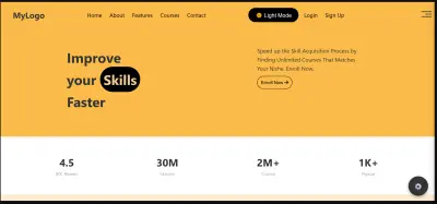 قالب واجهة مستخدم لمنصّات التعليم الإلكترونية