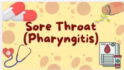 تصميم عرض تقديمي طبي احترافي عنSore Throat (Pharyngitis) باستخدام canva
