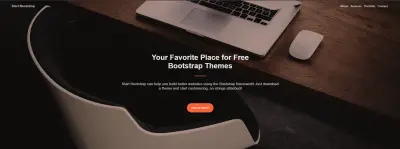 تصميم صفحة هبوط (Landing Page) عصرية لموقع "Start Bootstrap"
