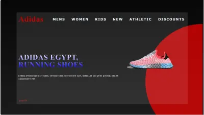 صفحة هبوط متجاوبة مستوحاة من تصميم علامة اديداس