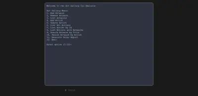 نظام إدارة متكامل لمعرض فني (RESTful API)