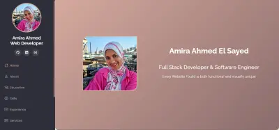 تصميم وتطوير البورتفوليو الشخصي