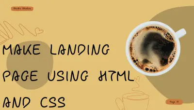 تصميم صفحة هبوط بواسطة HTML&CSS.