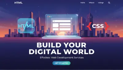 تصميم صفحة هبوط بواسطة HTML&CSS.