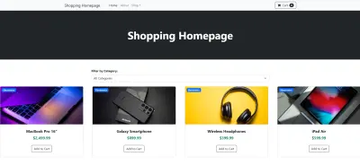 مشروع نظام متجر إلكتروني (Shopping Cart System)