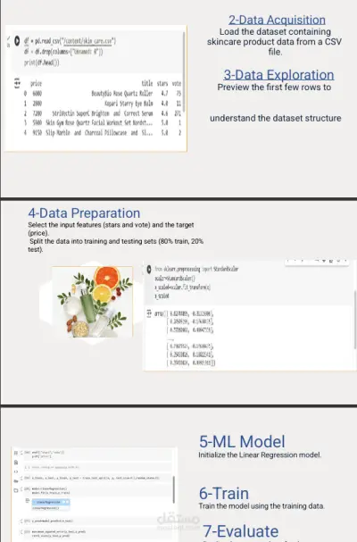Machine Learning Life Cycle for Skincare Products