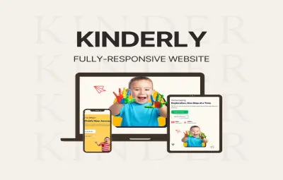 موقع KInderly متجاوب مع كل الاجهزة مع بعض التاثيرات