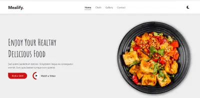 Mealify — صفحة مطعم احترافية باستخدام HTML وCSS وJavaScript