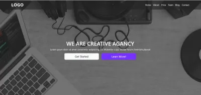 موقع وكالة إبداع (Creative Agency Website) باستخدام HTML و CSS و JavaScript