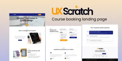 UX/UI Design from Scratch - Course landing page
