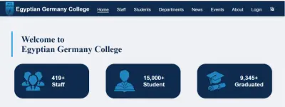 موقع ويب لجامعة