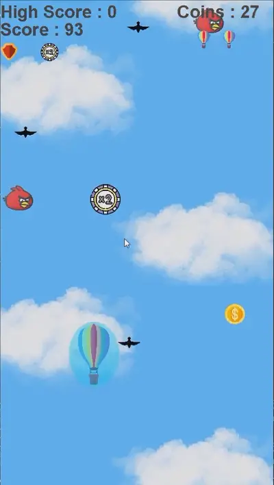 لعبة مغامرة البالون بلغة Java