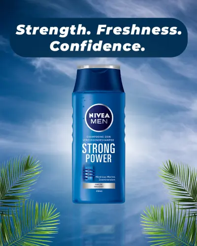 تصميم إعلان سوشيال ميديا لمنتج NIVEA MEN Strong Power