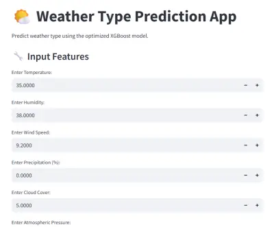 تحديد حالة الطقس عن طريق تعلم الآلة - Optimized Weather Classification using XGBoost & Genetic Algorithm