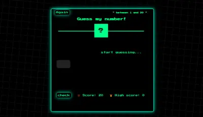 لعبة تخمين الارقام