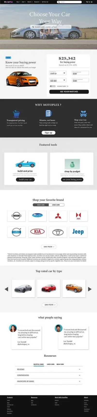 Motoplex – Car Website Design