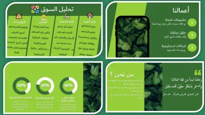 تصميم عروض تقديمية احترافية لشركة اخضر (PowerPoint )