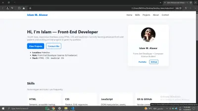 Portfolio Landing Page — Front-End Developer Project