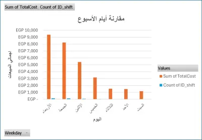 تحليل بيانات مبيعات مطعم كاتشب باستخدام اكسيل