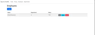 Simple Employee Department Management MVC Project