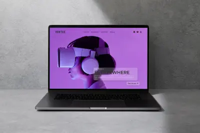 تصميم واجهة المستخدم لمتجر بيع نظارات الواقع الافتراضي VR