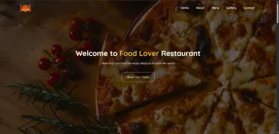 موقع إلكتروني لمطعم