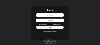 نموذج صفحة تسجيل (Login Form) تفاعليّ واستجابيّ مصنوع بـ HTML5 و CSS3، مصمّم ليعمل بشكل جميل وعملي على الشاشات الكبيرة والصغيرة (حواسيب، تابلت، وهواتف). واجهة أنيقة، تخطيط مرن، وتجربة مستخدم سلسة للولوج إلى أي تطبيق أو موقع