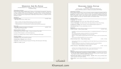تصميم و كتابه سيره ذاتيه (CV) بتقنيه ATS و Professional temp
