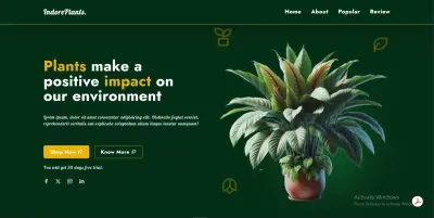 تصميم وتطوير موقع إلكتروني متكامل لعرض النباتات باستخدام HTML وJavaScript وTailwind CSS