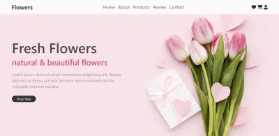 تصميم وتطوير متجر زهور متجاوب