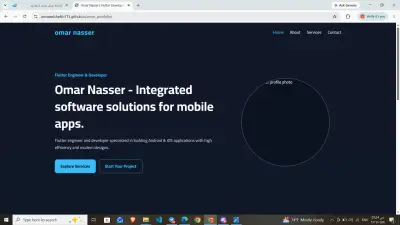 تصميم واجهة موقع ويب بسيطة باستخدام HTML & CSS(portfolio)
