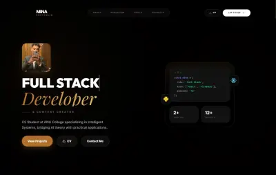 موقع بورتفوليو شخصي احترافي – HTML, CSS, JavaScript, Firebase
