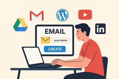 انشاء بريد الكترونى واى حسابات اخرى مجانية خاصة بالانترنت