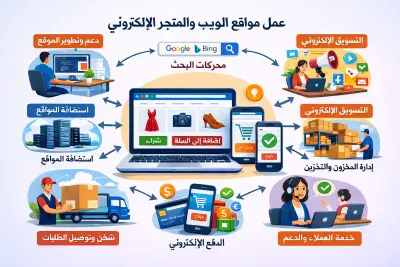 إنشاء مواقع ويب ومتجر الكترونى