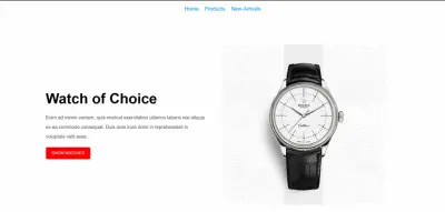 Watches Brand Landing Page