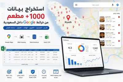 صورة العمل Lead Generation من Google Maps | استخراج بيانات العملاء المحتملين للشركات والمطاعم