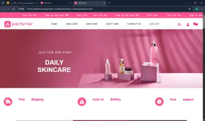 موقع متكامل للعناية بالبشرة والشعر والجسم والأظافر