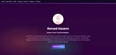 موقع بورتفوليو شخصي احترافي | Personal Portfolio Website