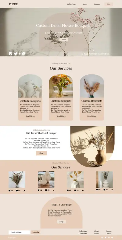 صفحة هبوط Fleur