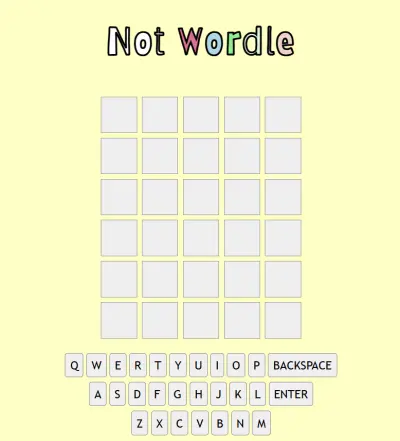 NotWordle – لعبة تخمين الكلمات