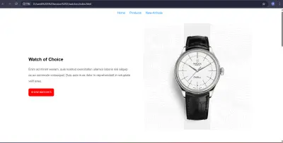 موقع للساعات باستخدام html,css
