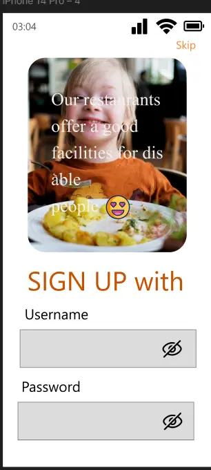 عمل سكرينات لتطبيق طعام UI