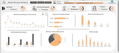 تحليل بيانات الموارد البشرية لقياس معدل الاستقالات (HR Attrition Analysis Dashboard)