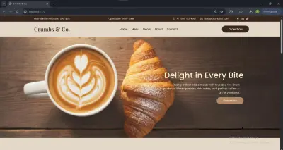 Crumbs & Co. — Artisan Bakery Website