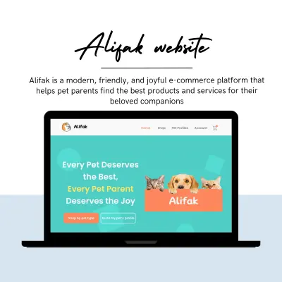🐾 Alifak – Pet Care E-commerce Website  UI Design