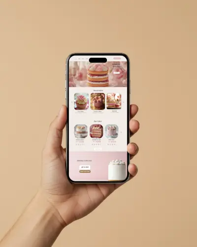 تصميم صفحة هبوط لمحل كيك