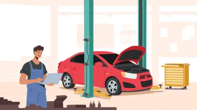 فديو موشن جرافيك لورشة سيارات