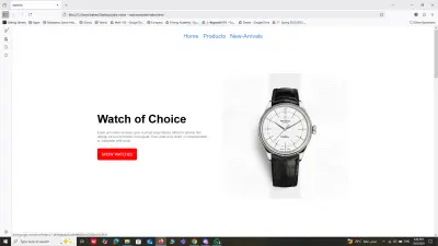 متجر ساعات باستخدام html و css و javascript