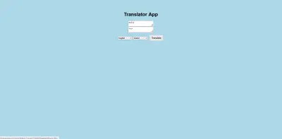 برنامج بسيط للترجمة من لغة الي اخري باستخدام HTML و CSS و JavaScript و Translation API