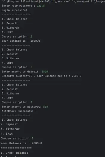 Simple ATM System with JAVA